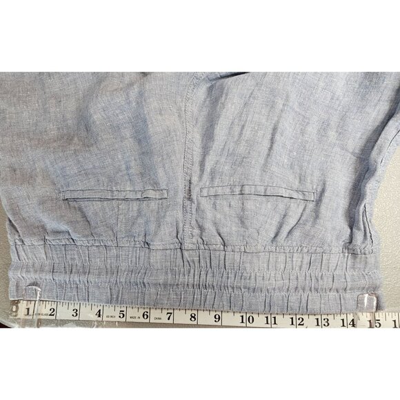 Athleta Womens 2 Blue Cabo Linen Wide Leg Pants - Picture 6 of 15